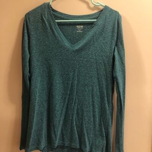 Blue long sleeve v neck